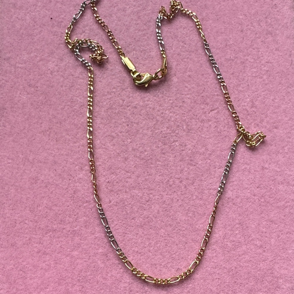 Elegant Gold and Silver Chain Necklace
